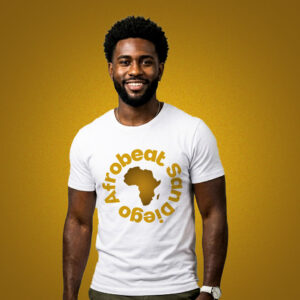 Afrobeat Sandiego Round neck Gold (White)